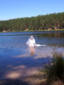 Lory with two fingers in her vagina