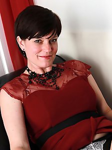 Naughty british housewife getting frisky