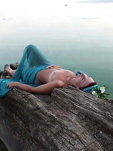 Ultra-sexy older damsel is taking off her panties