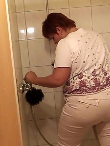 I shower in clothes and then an hot strip