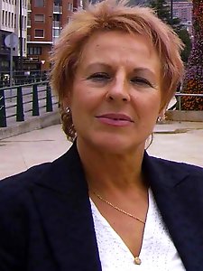 Shameless older mistresses are posing naked on the street