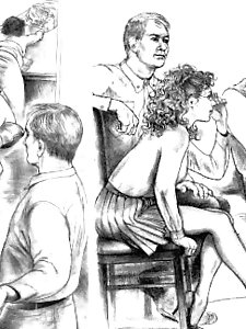 Art - Vintage drawings mature BDSM torture and humiliation