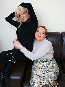 Two lesbian housewives getting very naughty